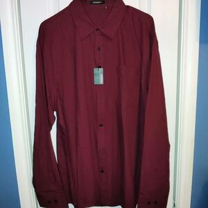 Men's Burgundy Button Down Shirt